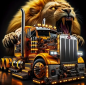 Preview: Diamond Painting Löwen LKW